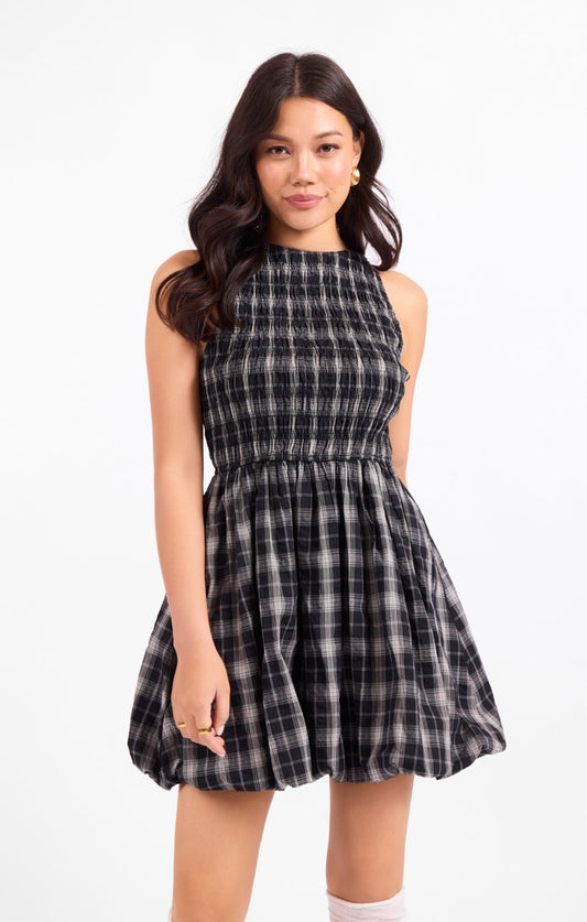 Petite Pause Smocked Bubble Dress